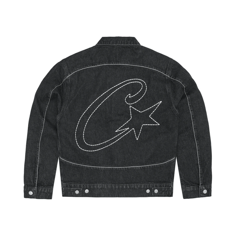 Corteiz C-Star Denim Trucker Jacket Men's Women's Unisex Denim Jacket - Black