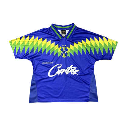 Corteiz Club America Brasil Jersey RTW 18 Football T-shirt - Blue