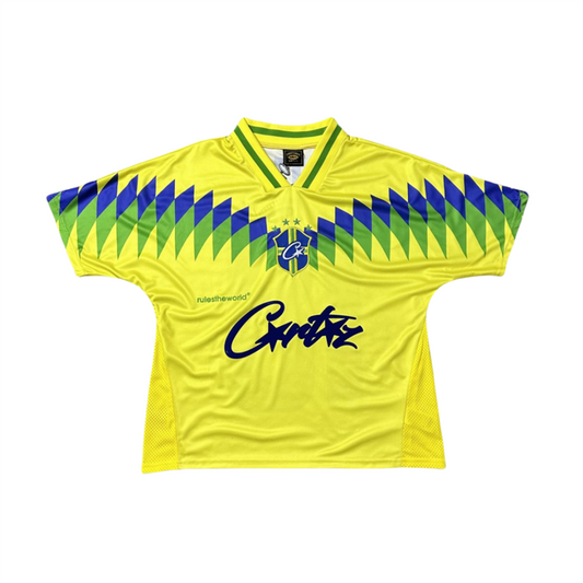 Corteiz Club America Brasil Jersey RTW 18 Football T-shirt - Yellow