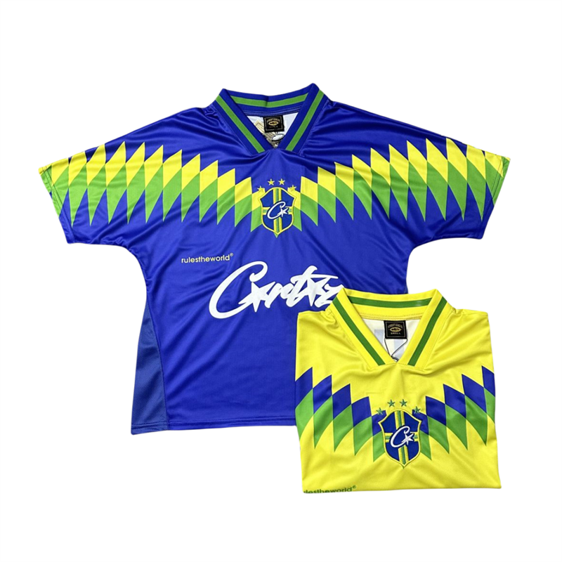 Corteiz Club America Brasil Jersey RTW 18 Football T-shirt - Blue