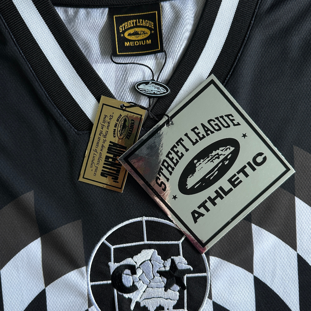 T-shirt à manches courtes en jersey de football Corteiz Club RTW - Noir
