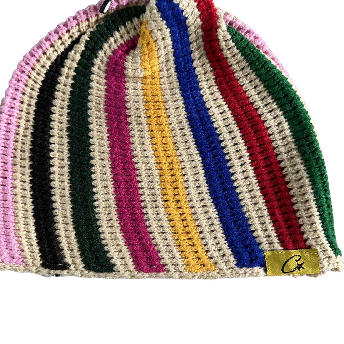 Corteiz Crochet Beanie Knitting Warm Cap Striped Cold Hat - Rainbow colors