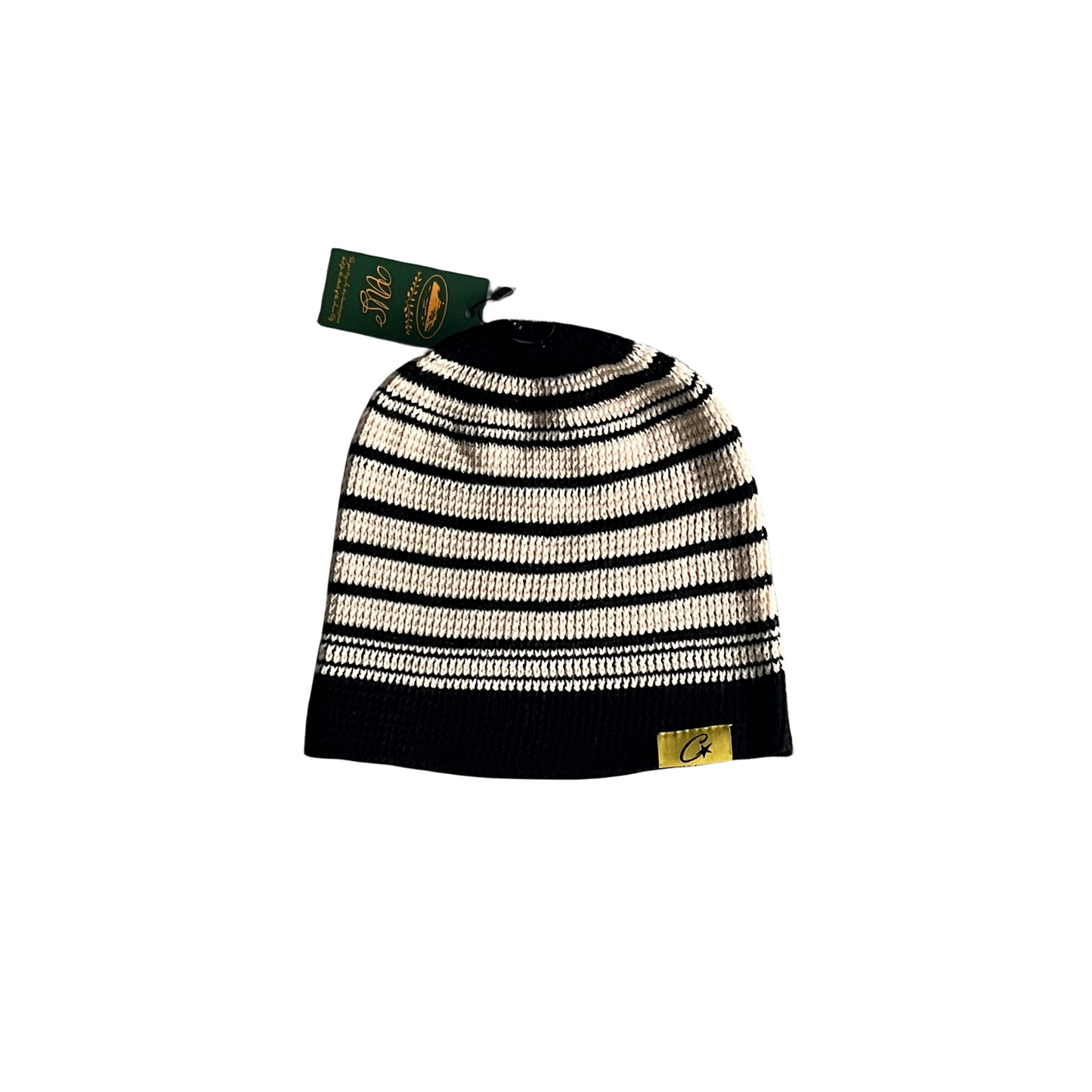 Corteiz Crochet Beanie Knitting Warm Cap Striped Cold Hat - Black/Multicolor