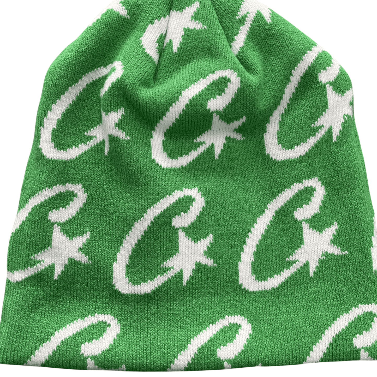 Corteiz Cstarz Monogram Alcatraz Beanie Knitting Warm Cap Demon Printed Cold Hat - Green