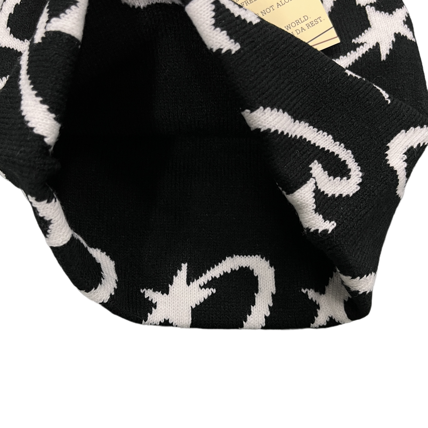 Corteiz Cstarz Monogram Alcatraz Beanie Knitting Warm Cap Demon Printed Cold Hat - Black