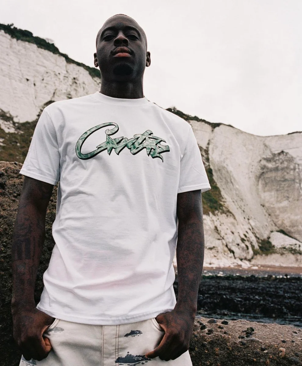 Corteiz Dollars Tee Short Sleeve T-Shirt - White - Hipstersbuy