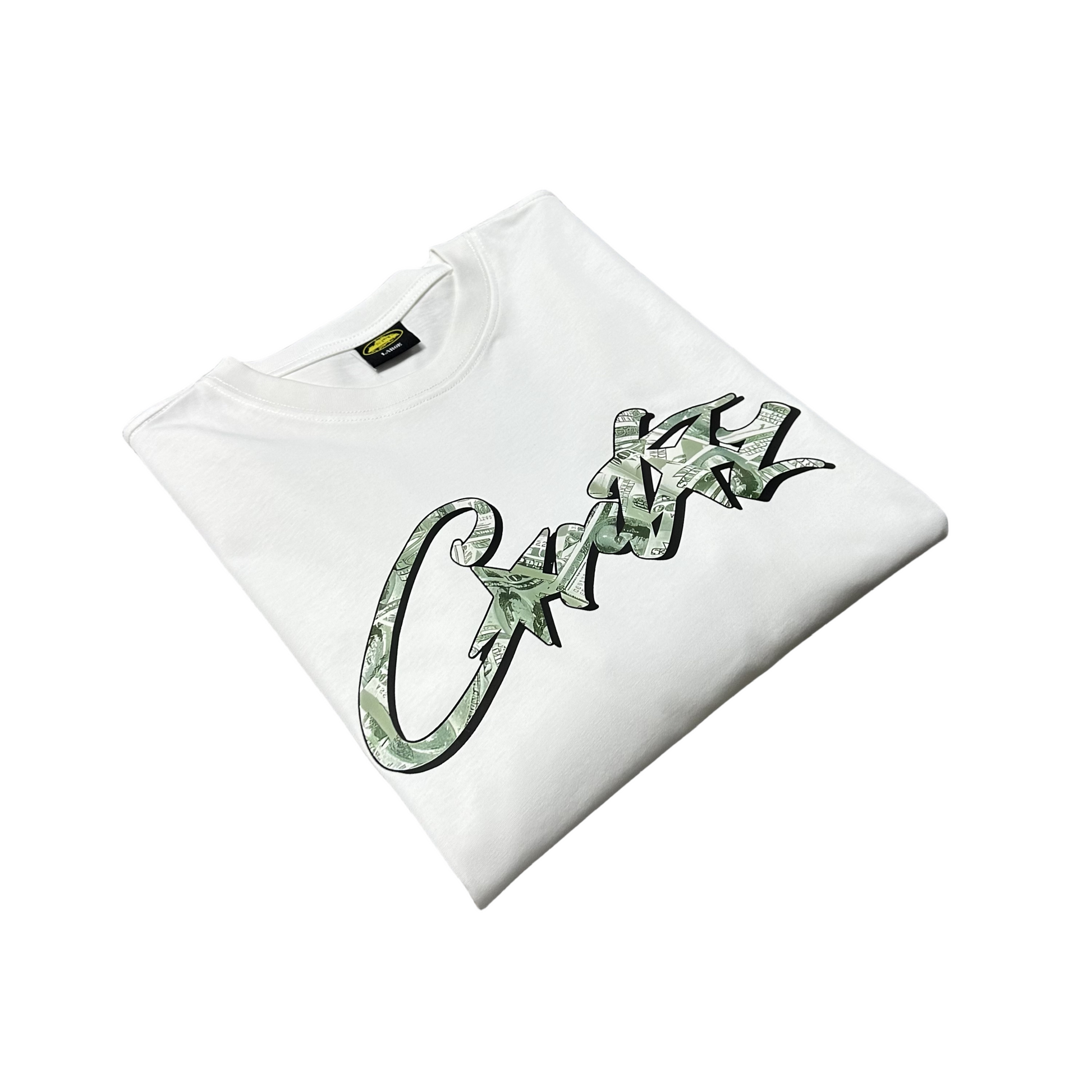 Corteiz Dollars Tee Short Sleeve T-Shirt - White - Hipstersbuy