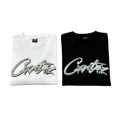 Corteiz Dollars Tee Short Sleeve T-Shirt - White - Hipstersbuy