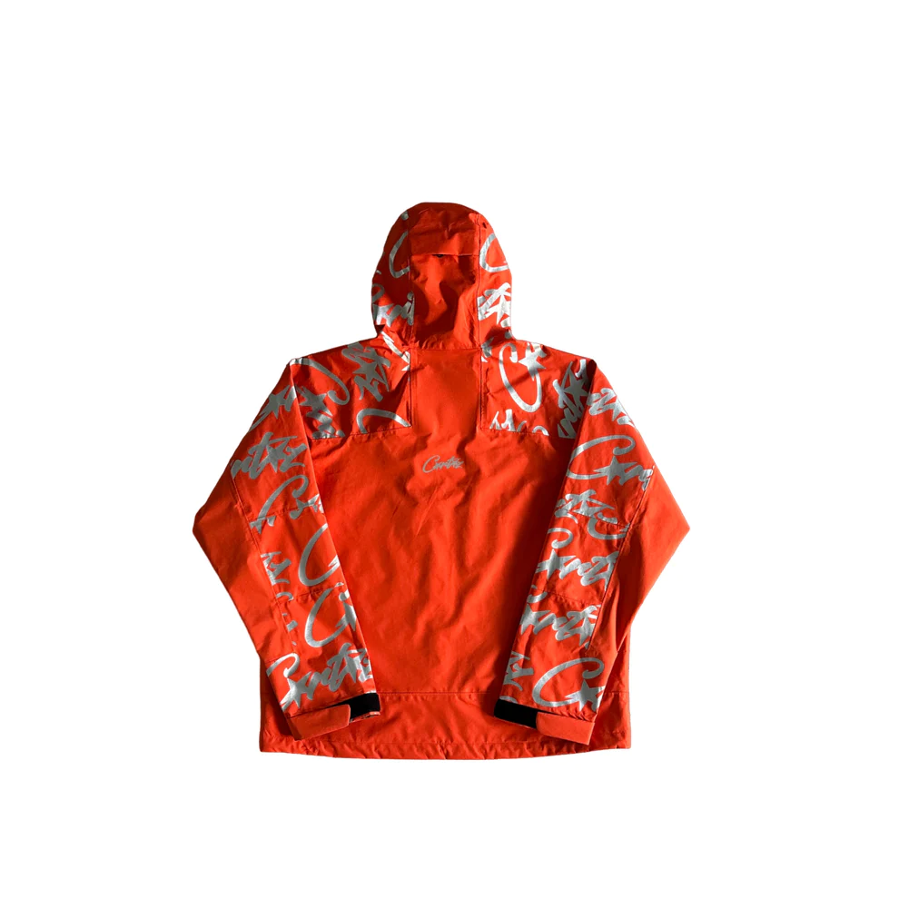 Corteiz Elitework Waterproof Jacket Windbreaker - ORANGE