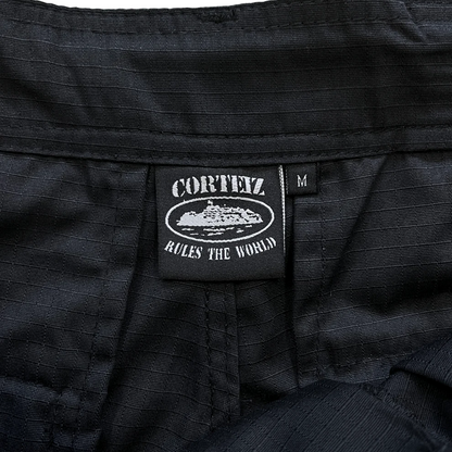 Corteiz Guerillaz Cargo Pants Trousers - TRIPLE BLACK