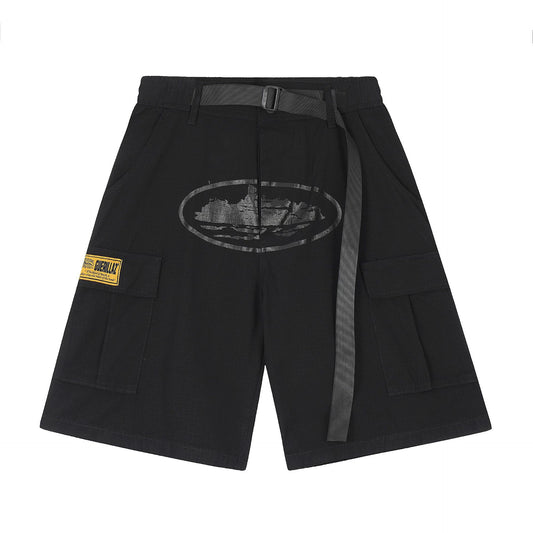 Corteiz Guerillaz Cargo Shorts - BLACK