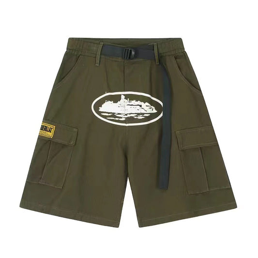 Corteiz Guerillaz Cargo Shorts - Green