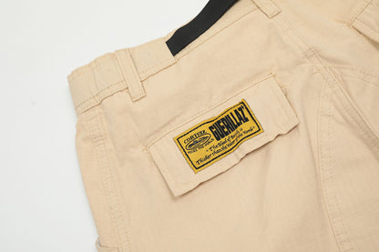 Corteiz Guerillaz Cargo Shorts-Khaki Color