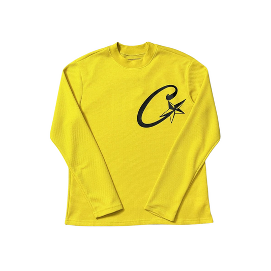 Corteiz Jersey Amarillo Camisetas Streetwear C Starz Tee Pull Col Rond Haut À Manches Longues-Jaune