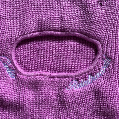 Cagoule masque Bally en tricot Corteiz - ROSE