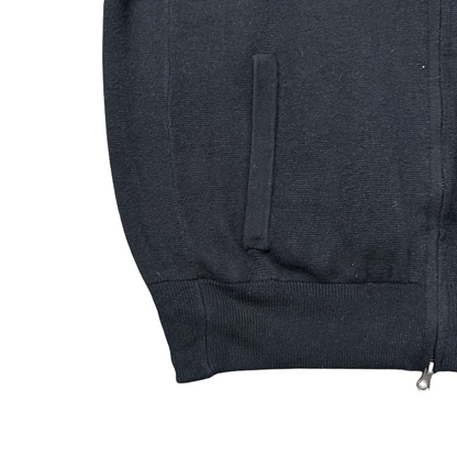 Corteiz Knit Zip Up Fleece Jacket - BLACK