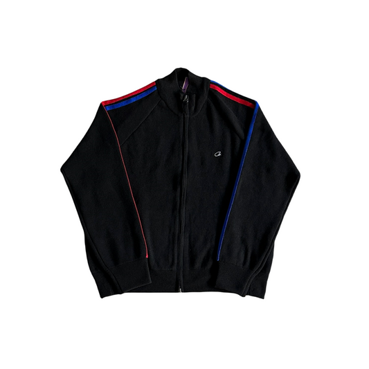 Corteiz Knit Zip Up Fleece Jacket Coats - Black