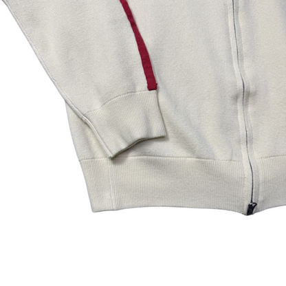 Corteiz Knit Zip Up Fleece Jacket Coats - Cream
