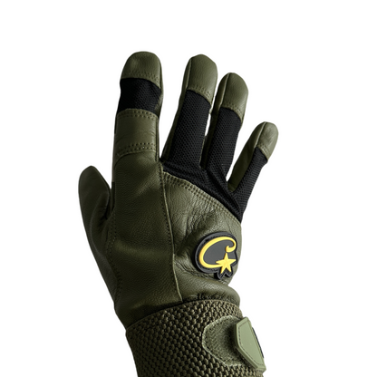 Corteiz Leather Gloves - Green