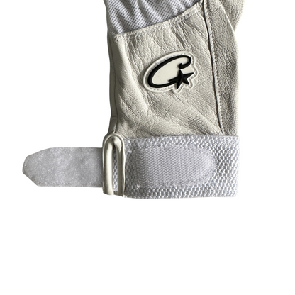 Corteiz Leather Gloves - White
