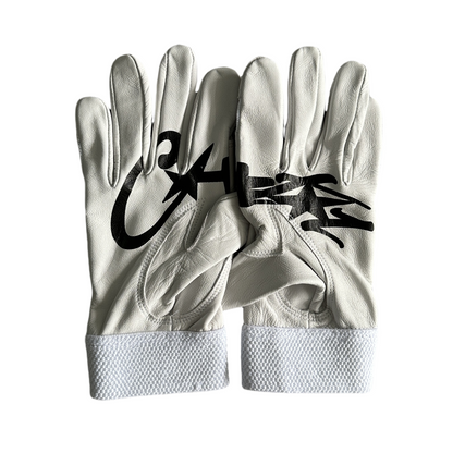 Corteiz Leather Gloves - White