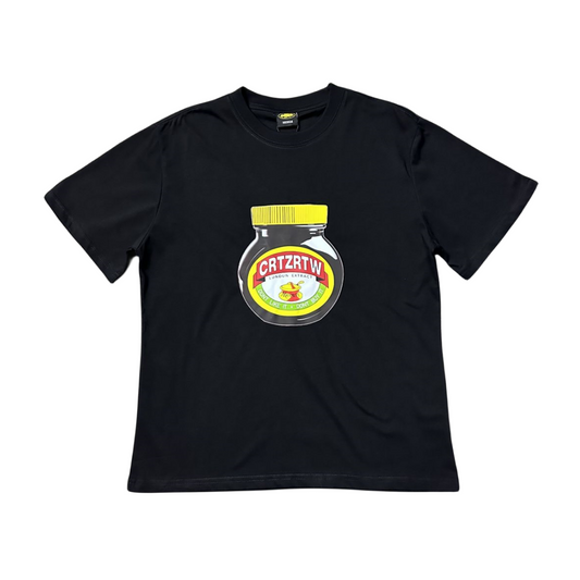 Corteiz Marmite T-shirt Round Neck Short Sleeve Tee - Black
