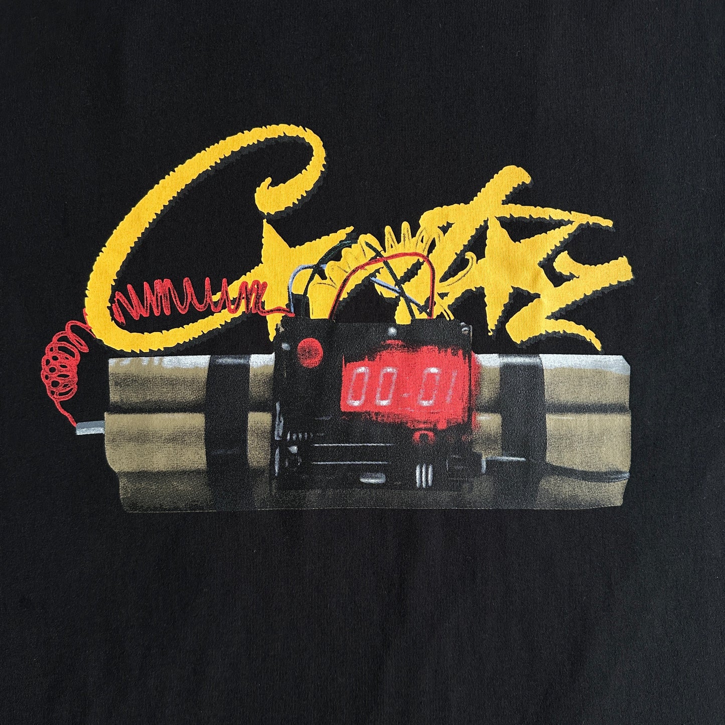T-shirt à manches courtes Corteiz 'TIMES UP BITCH' Timebomb - Noir/Jaune