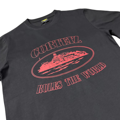 Corteiz OG Alcatraz Rules The World Tee Short Sleeve T-shirt - Black/Purple - Hipstersbuy