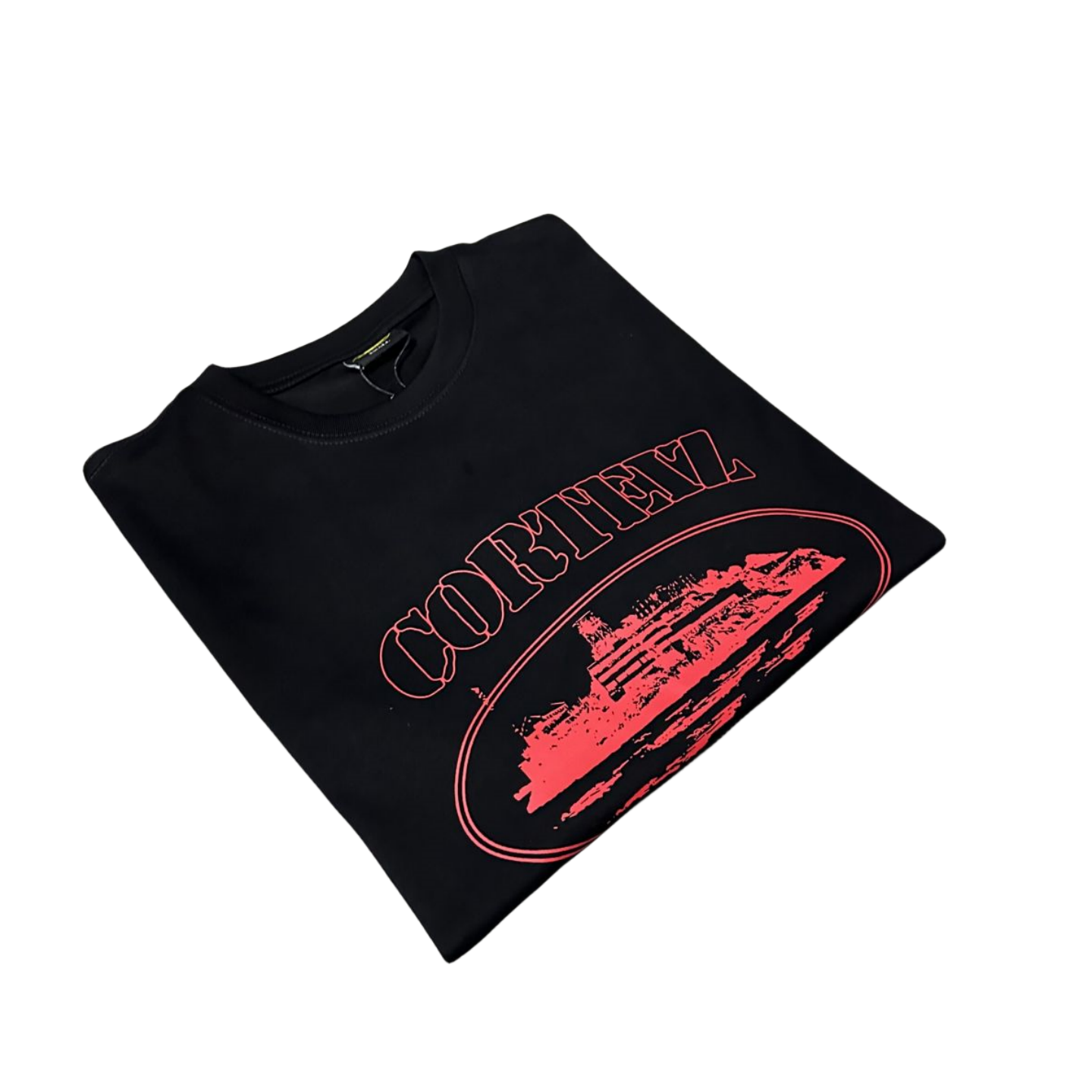 Corteiz OG Alcatraz Rules The World Tee Short Sleeve T-shirt - Black/Red - Hipstersbuy