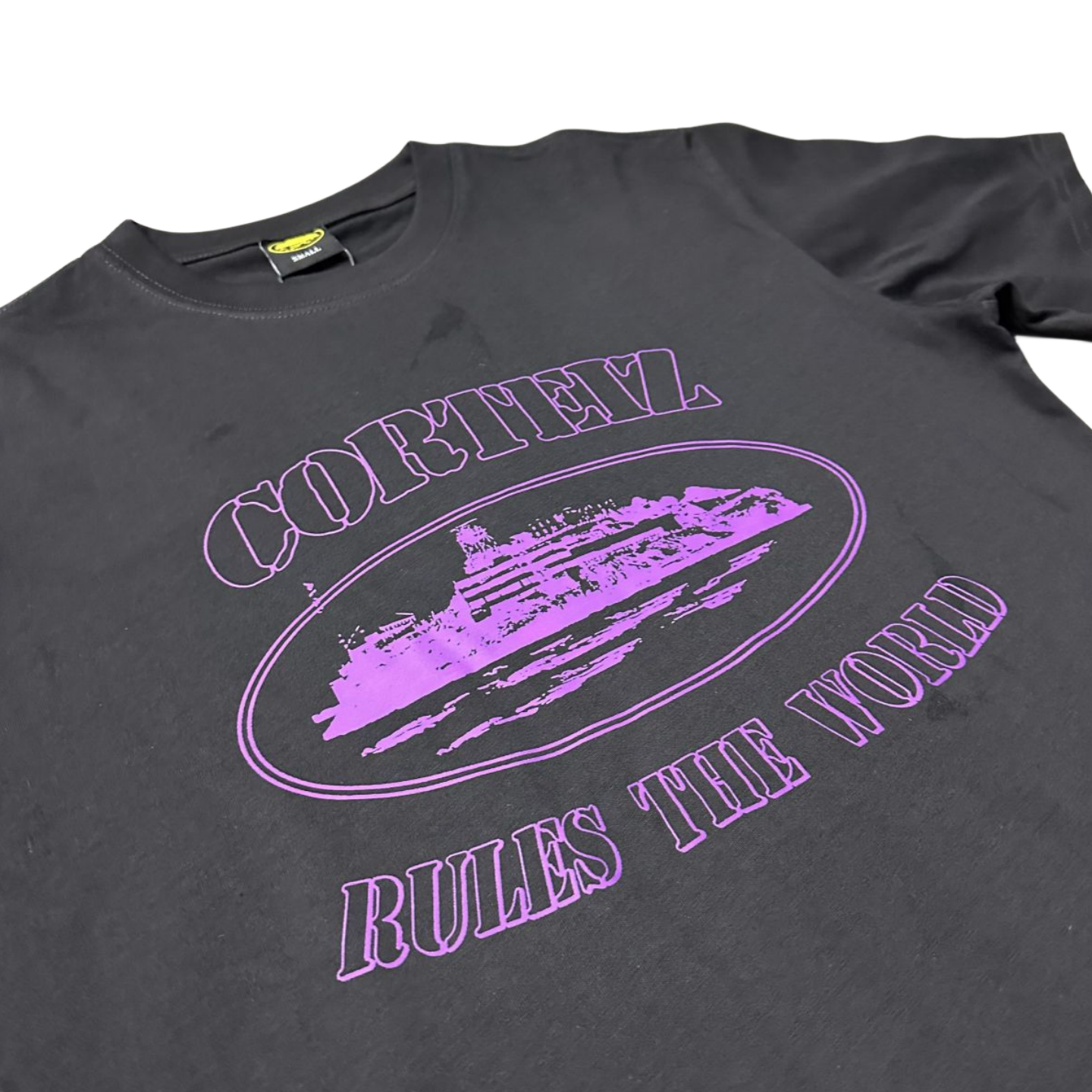 Corteiz OG Alcatraz Rules The World Tee Short Sleeve T-shirt - Black/Red - Hipstersbuy