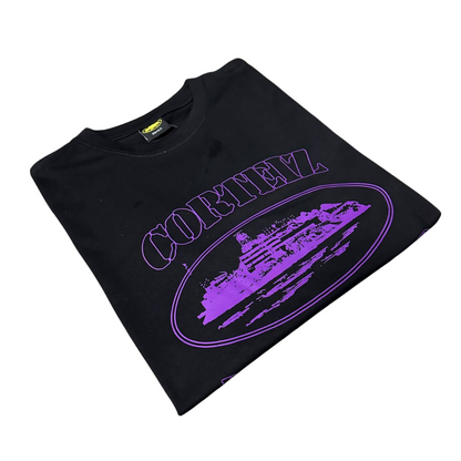 Corteiz OG Alcatraz Rules The World Tee Short Sleeve T-shirt - Black/Red - Hipstersbuy