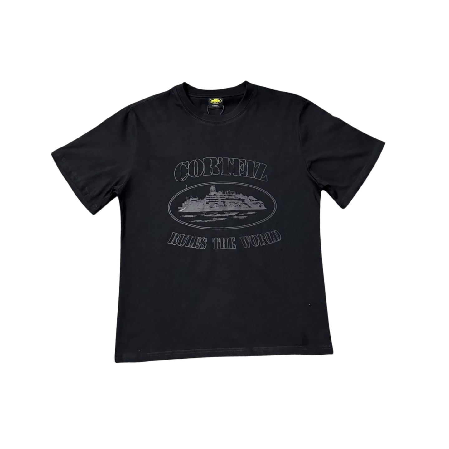 Corteiz OG Alcatraz Rules The World Tee Short Sleeve T-shirt - Black/Red - Hipstersbuy