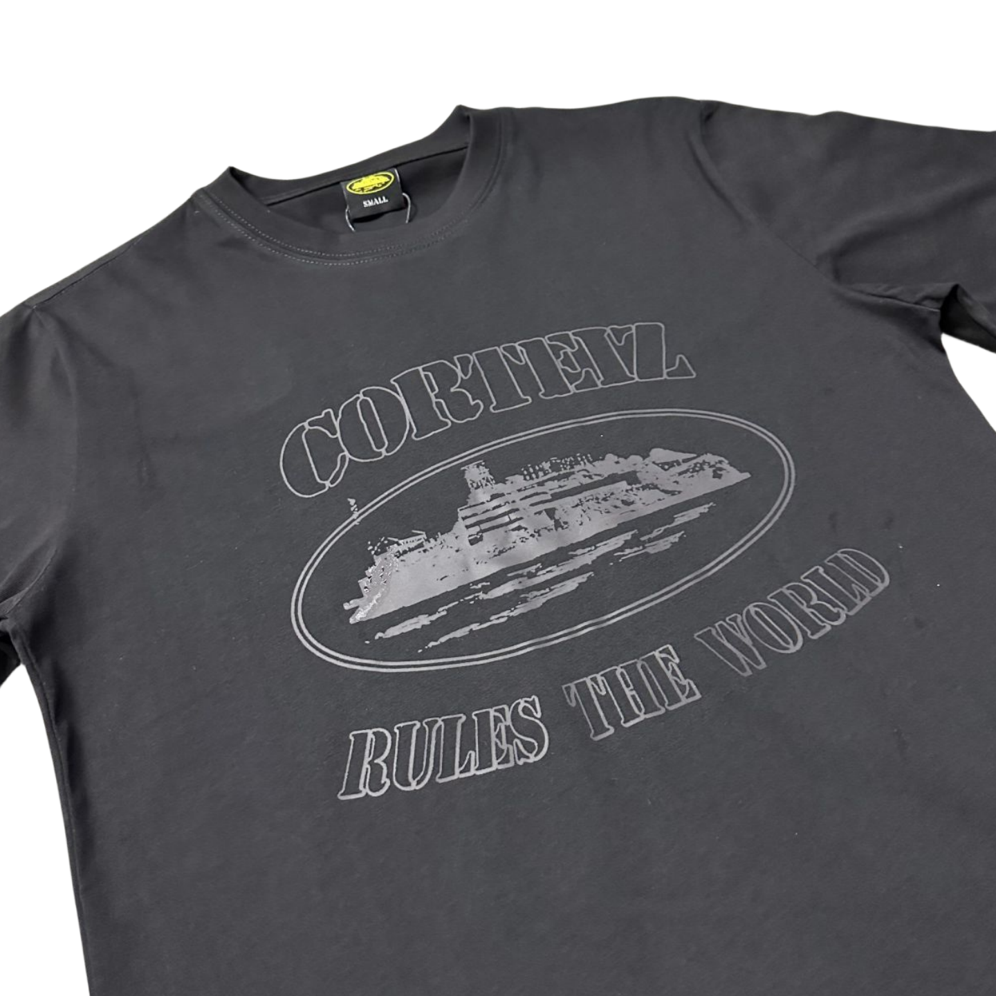 Corteiz OG Alcatraz Rules The World Tee Short Sleeve T-shirt - Black/Red - Hipstersbuy