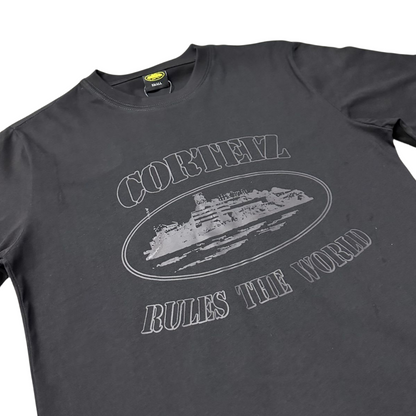 Corteiz OG Alcatraz Rules The World Tee Short Sleeve T-shirt - Black/Red - Hipstersbuy