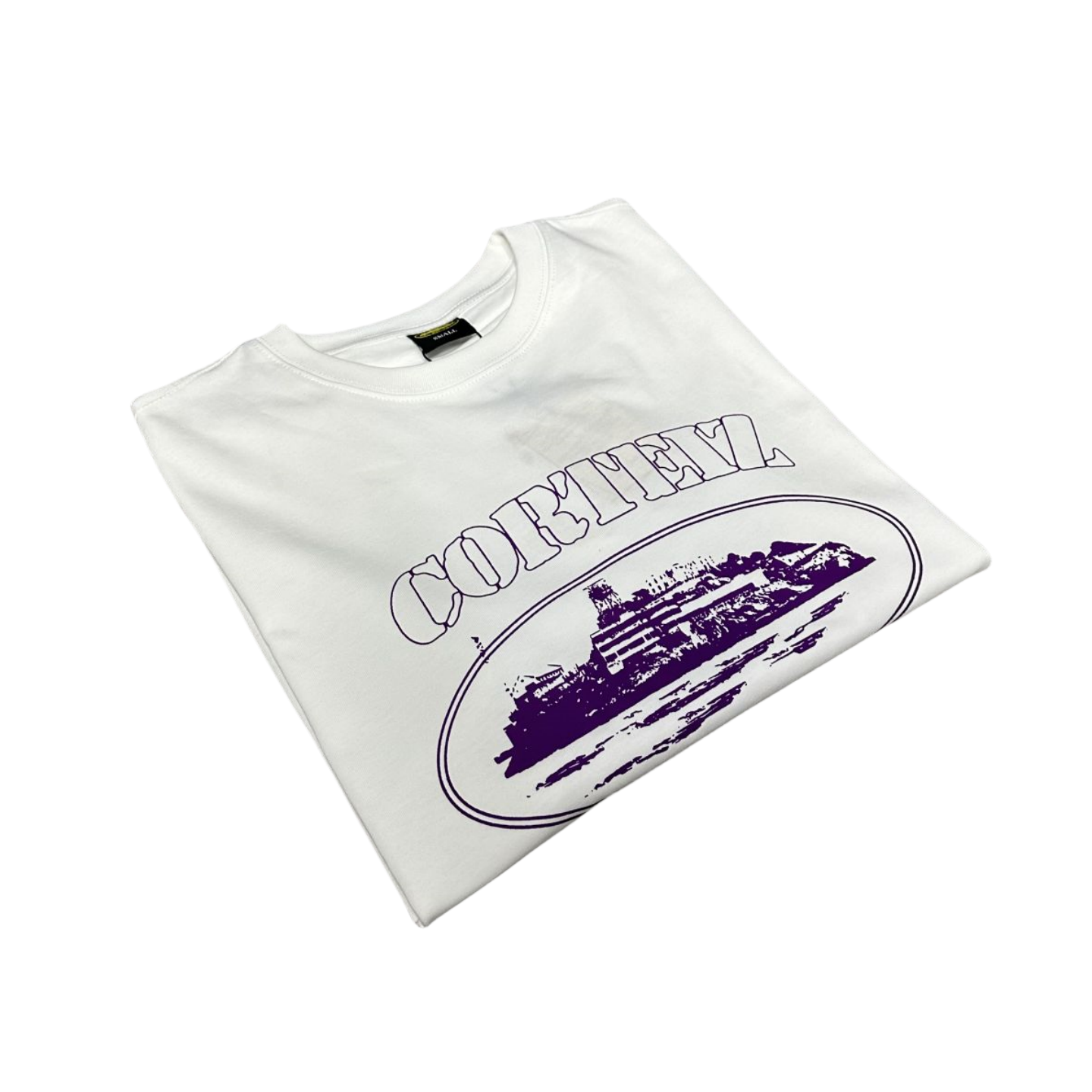 Corteiz OG Alcatraz Rules The World Tee Short Sleeve T-shirt - White/Red - Hipstersbuy