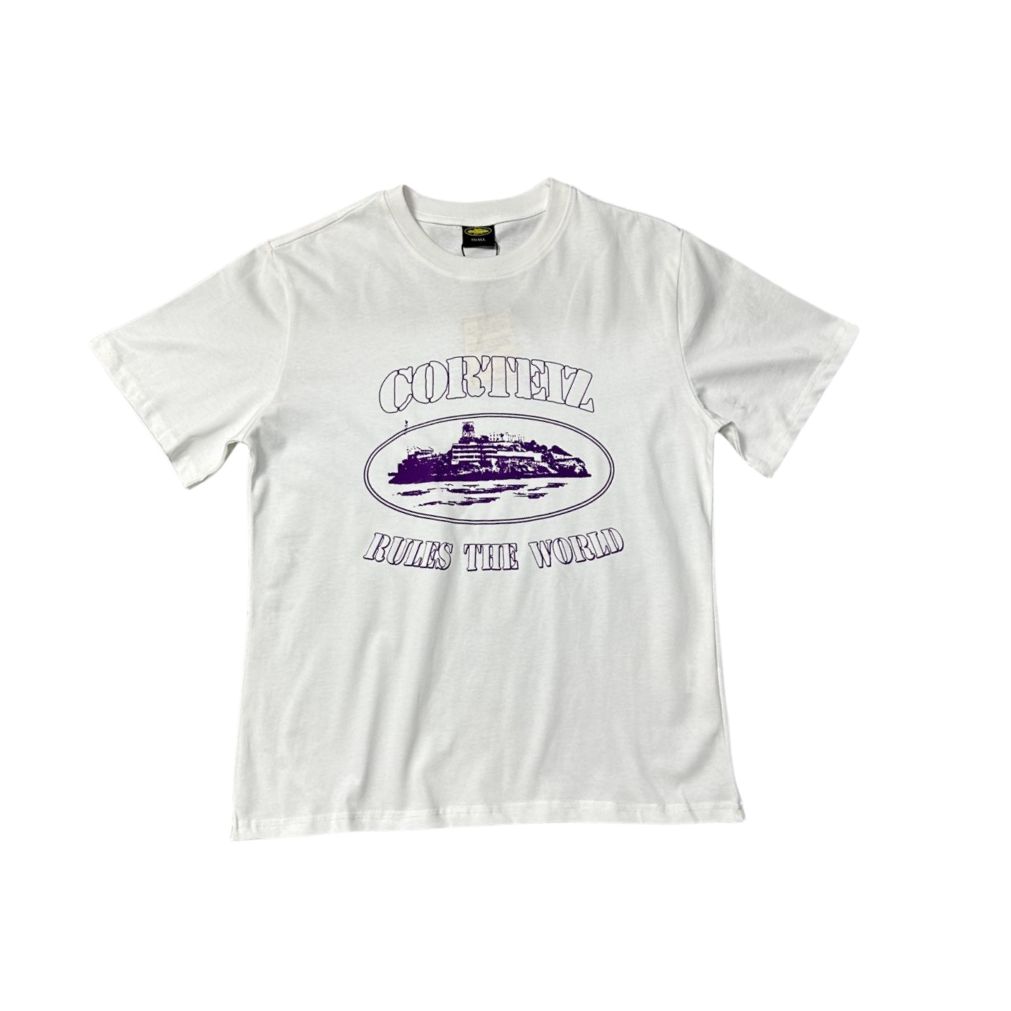 Corteiz OG Alcatraz Rules The World Tee Short Sleeve T-shirt - Black/Purple - Hipstersbuy