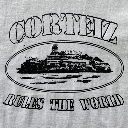 Corteiz OG Alcatraz Tee Short sleeve T-shirt - WHITE/BLACK