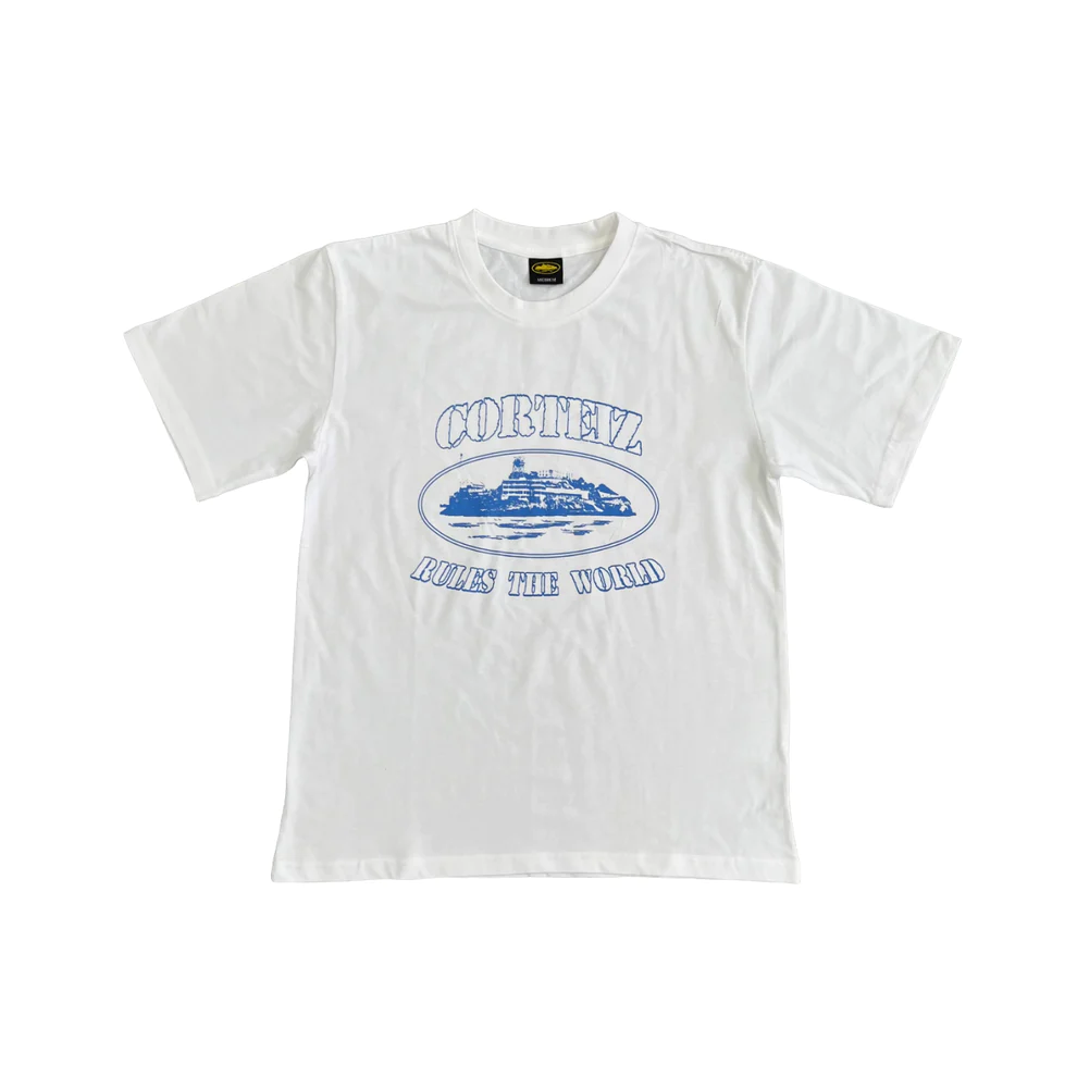 T-shirt à manches courtes Corteiz OG Alcatraz Tee - BLANC/BLEU