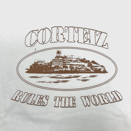 T-shirt à manches courtes Corteiz OG Alcatraz Tee - BLANC/MARRON