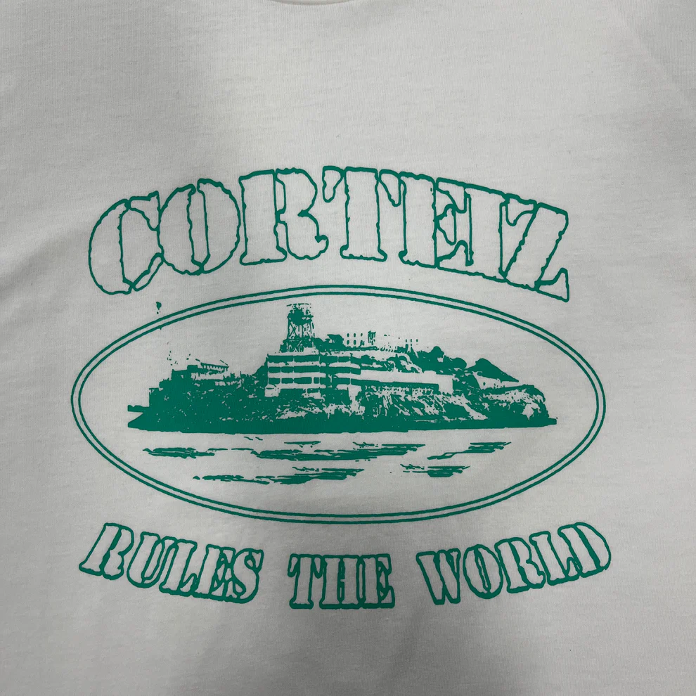 T-shirt à manches courtes Corteiz OG Alcatraz Tee - BLANC/VERT