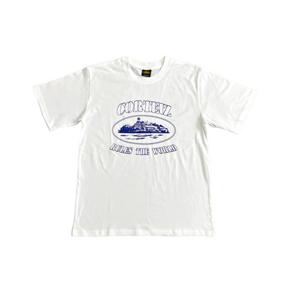 Corteiz OG Alcatraz Tee T-shirt à manches courtes - BLANC/BLEU MARINE