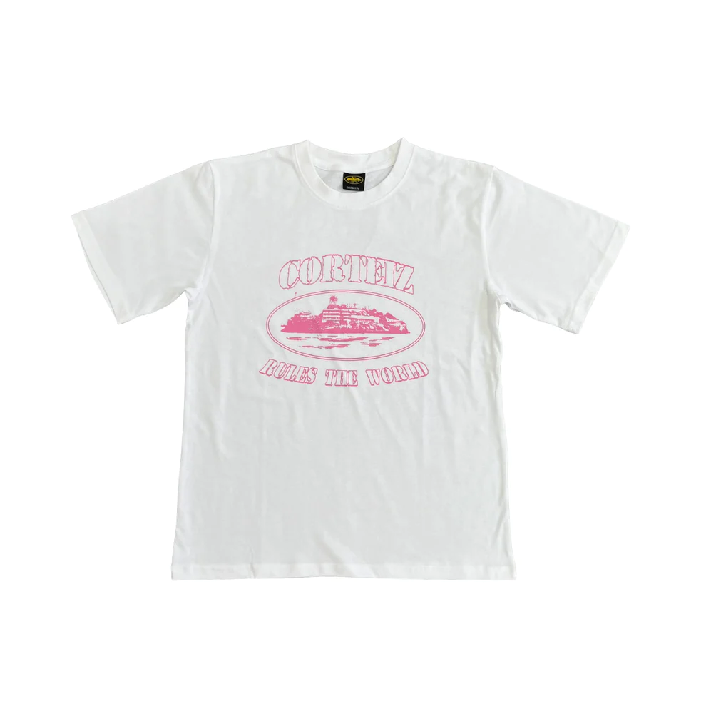 T-shirt à manches courtes Corteiz OG Alcatraz Tee - BLANC/ROSE