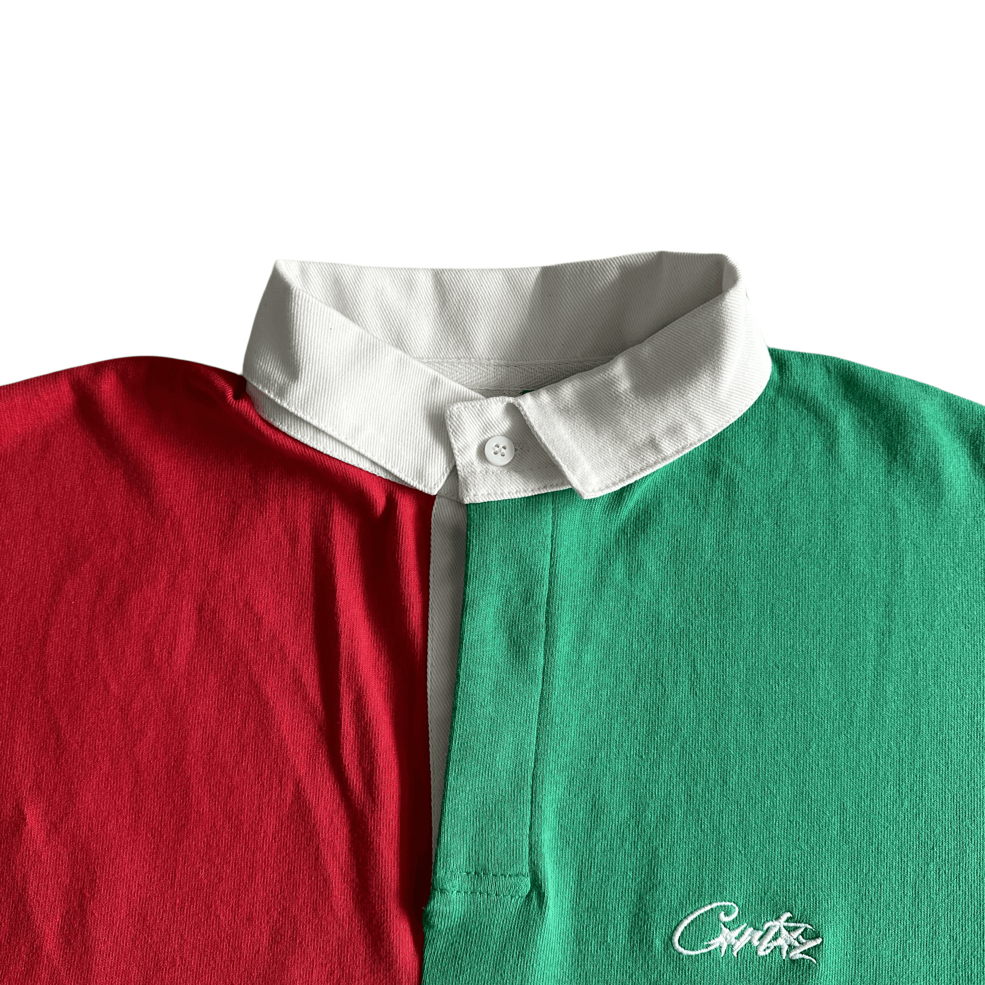 Corteiz Rugby Color Block Polo Long Sleeve Tee Shirt - Hipstersbuy