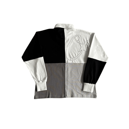 Corteiz Rugby Color Block Polo Long Sleeve Tee Shirt - Hipstersbuy