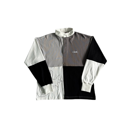 Corteiz Rugby Polo Long Sleeve Tee Shirt - Black