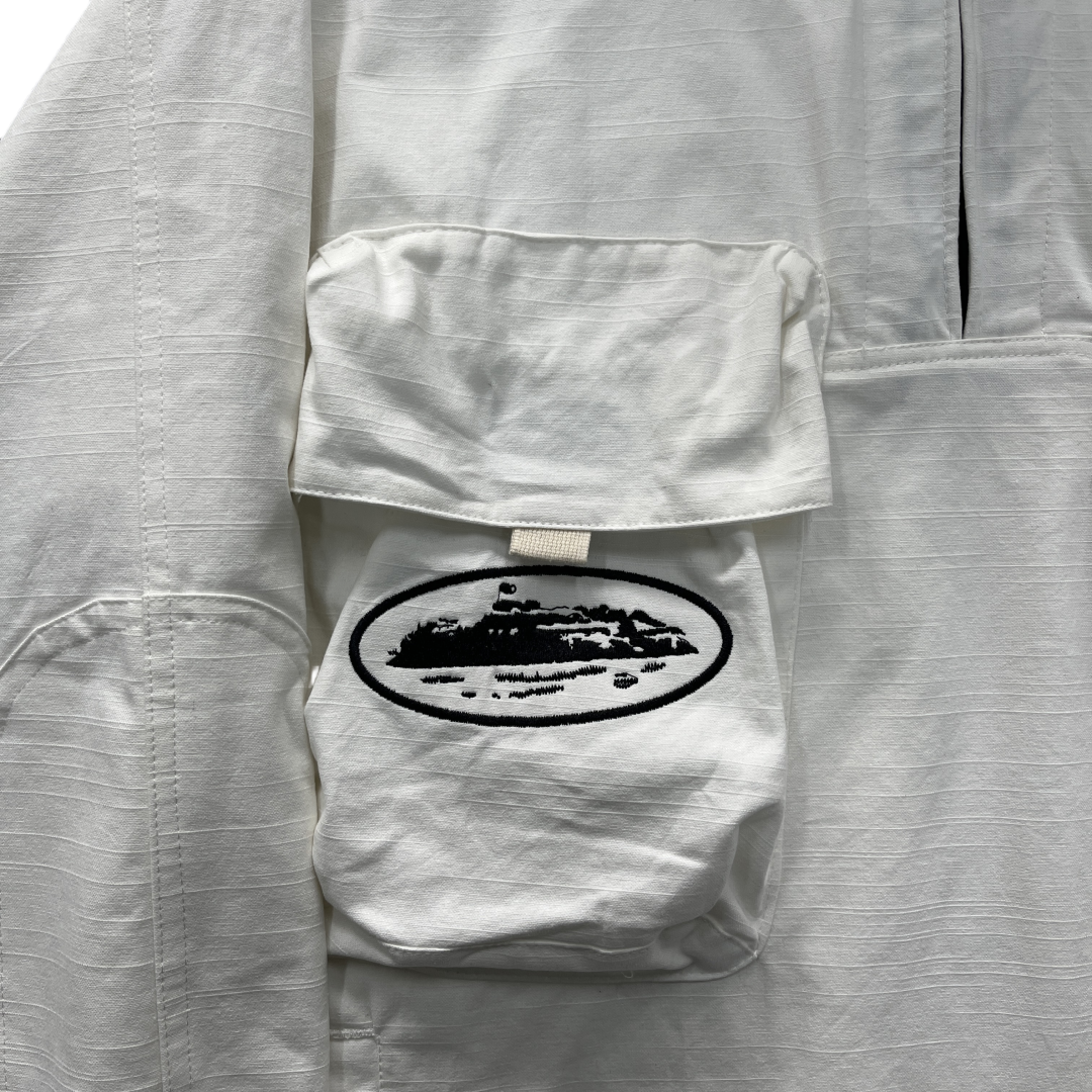 Corteiz Storm Jacket Slant Pocket Military Jacket - White