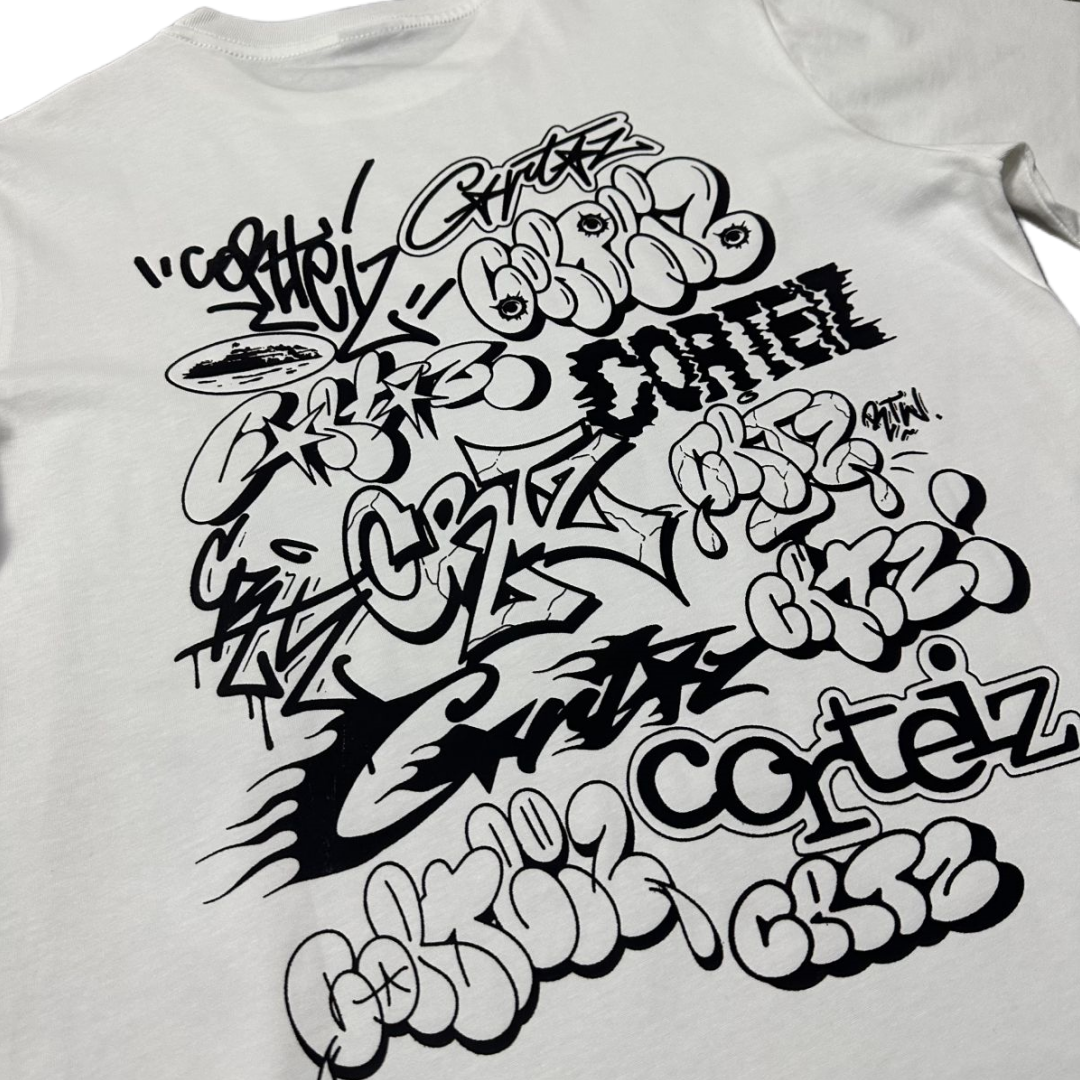 T-Shirt à Manche Courte Corteiz Street Graffiti Tee - Noir