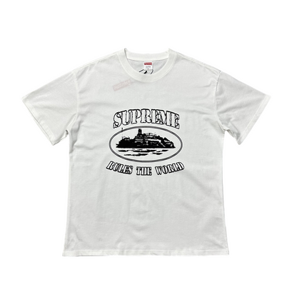 T-shirt à manches courtes Corteiz x Supreme Rules The World Tee - NOIR