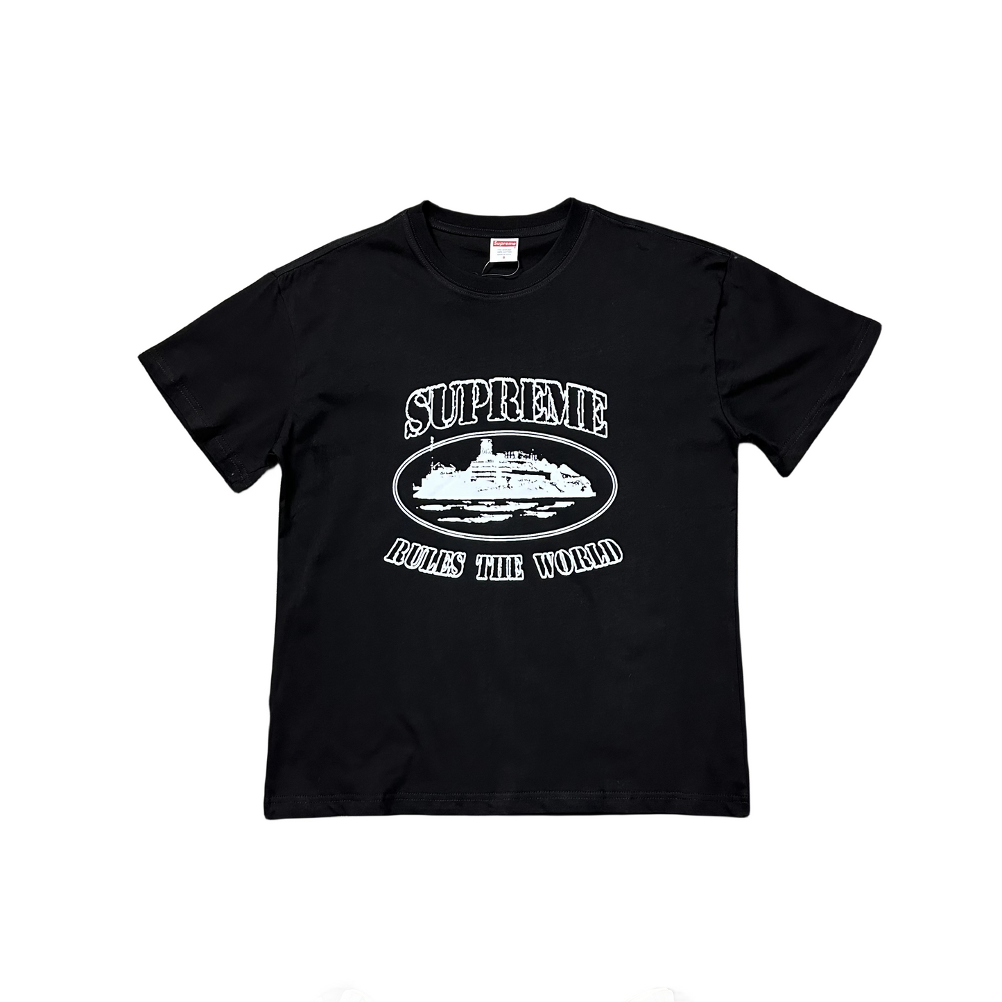 T-shirt à manches courtes Corteiz x Supreme Rules The World Tee - NOIR