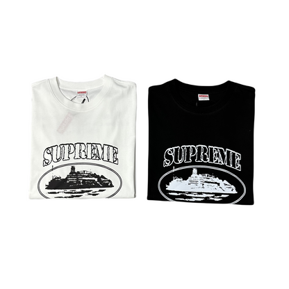 T-shirt à manches courtes Corteiz x Supreme Rules The World Tee - NOIR